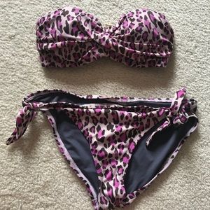 VS Bikini Set. Purple Cheetah Size M